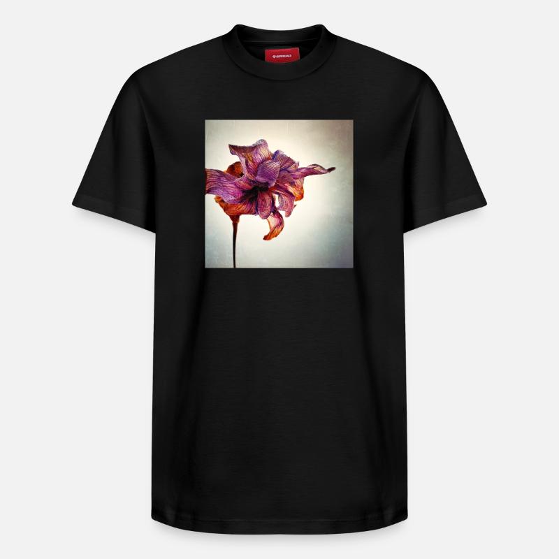 Fleur fanée - T-shirt unisexe décontracté en coton Supima – de SPREAD - noir