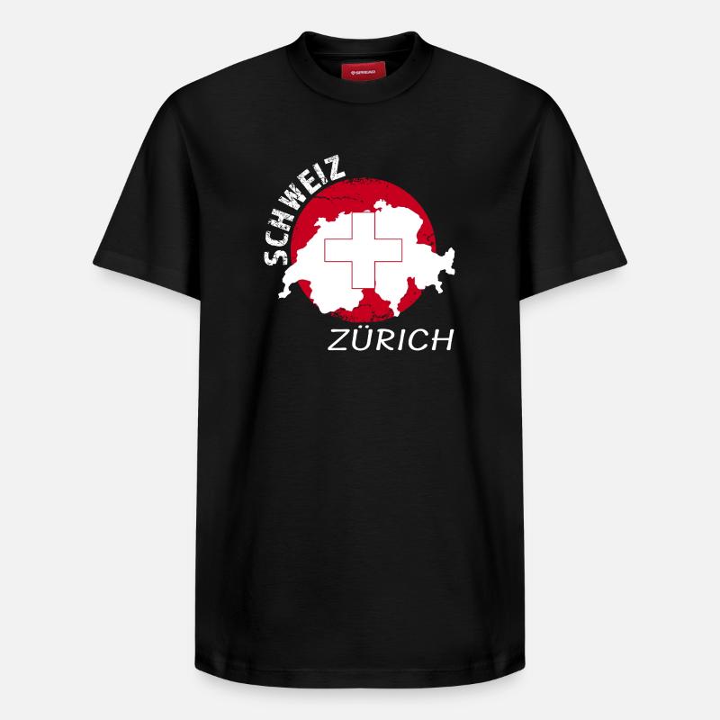 Zurich - T-shirt unisexe décontracté en coton Supima – de SPREAD - noir