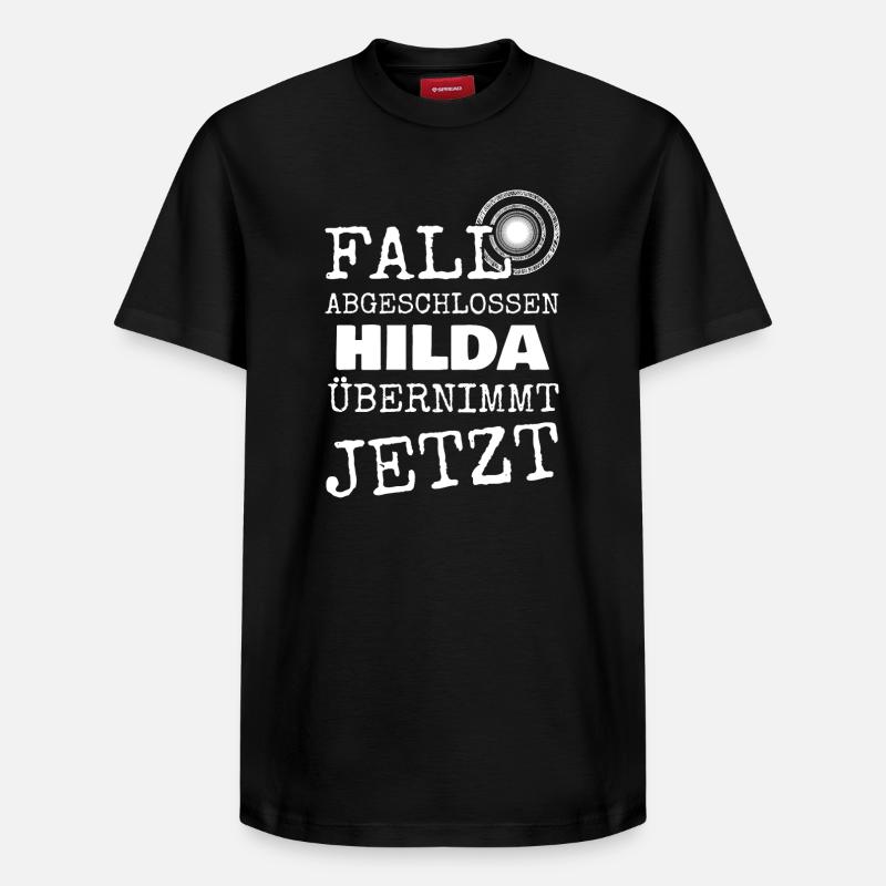Prénom Hilda - T-shirt unisexe décontracté en coton Supima – de SPREAD - noir