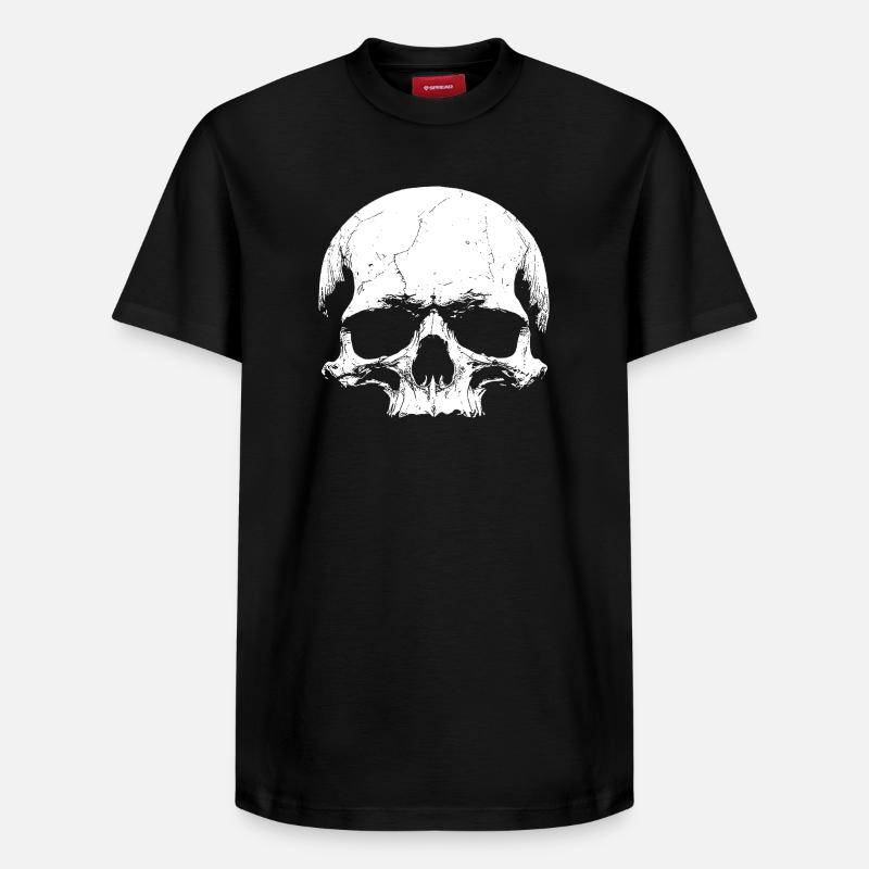 Crâne - T-shirt unisexe décontracté en coton Supima – de SPREAD - noir