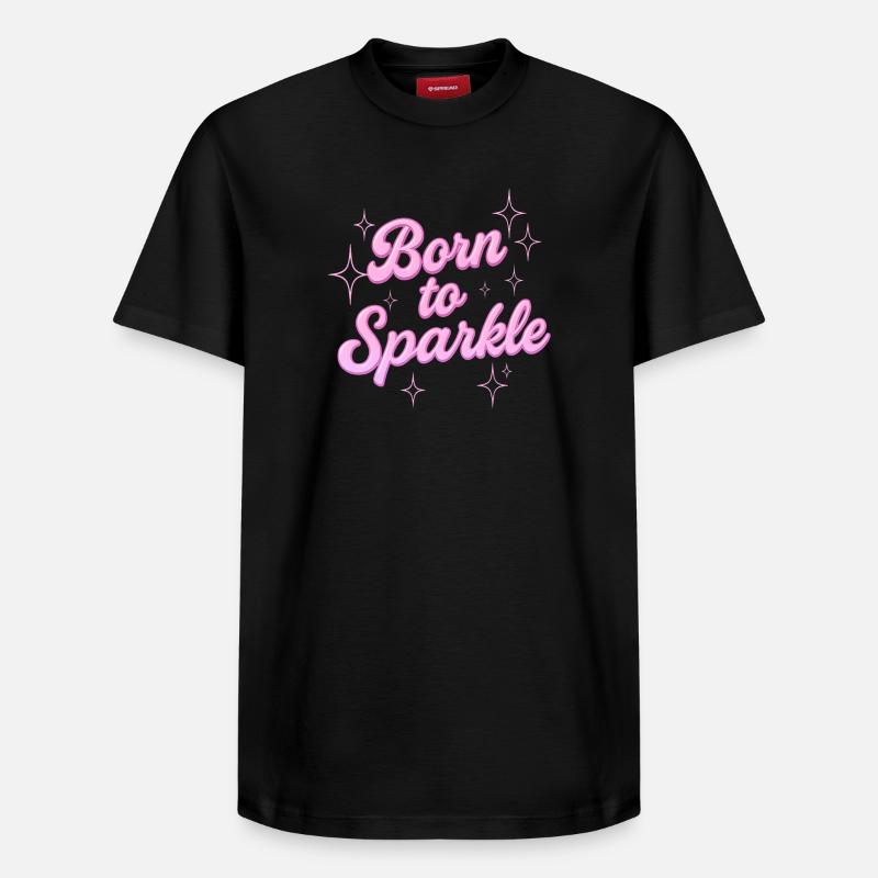 Né pour briller / Y2K Statement Design - T-shirt unisexe décontracté en coton Supima – de SPREAD - noir
