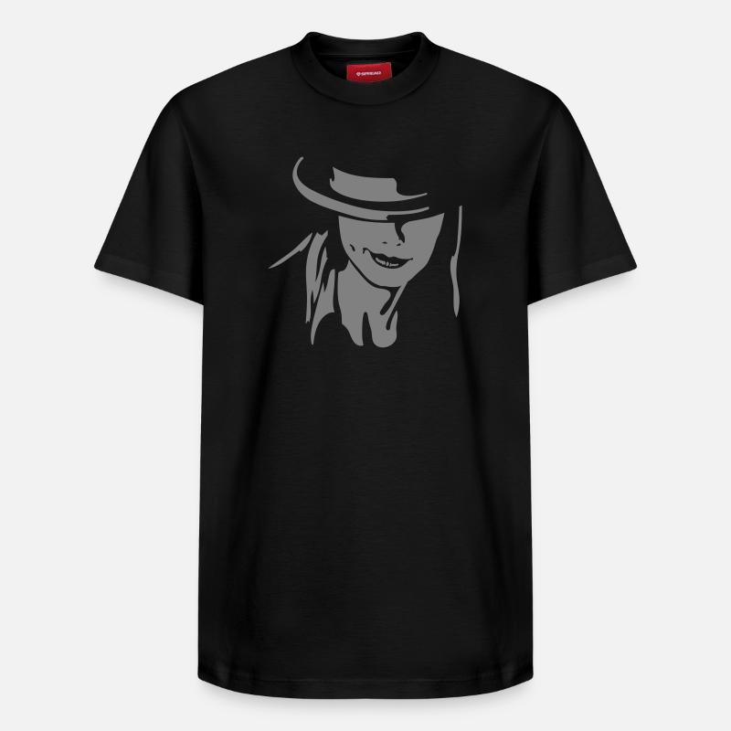 Model - Relaxed Unisex Supima Cotton T-Shirt – von SPREAD - Schwarz