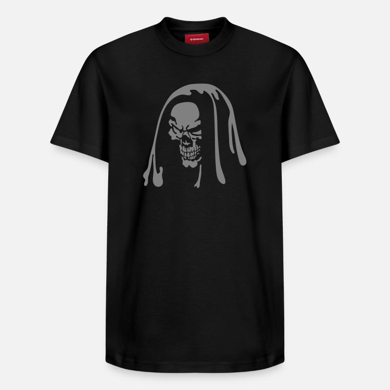 Crâne - T-shirt unisexe décontracté en coton Supima – de SPREAD - noir