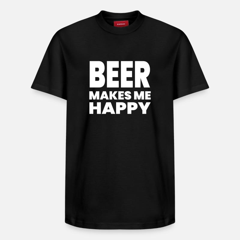 Bière - T-shirt unisexe décontracté en coton Supima – de SPREAD - noir