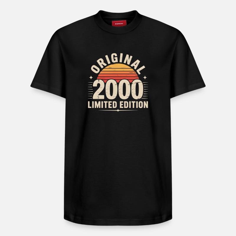 Sunset Retro 2000 Limitierte Auflage - Relaxed Unisex Supima Cotton T-Shirt – von SPREAD - Schwarz