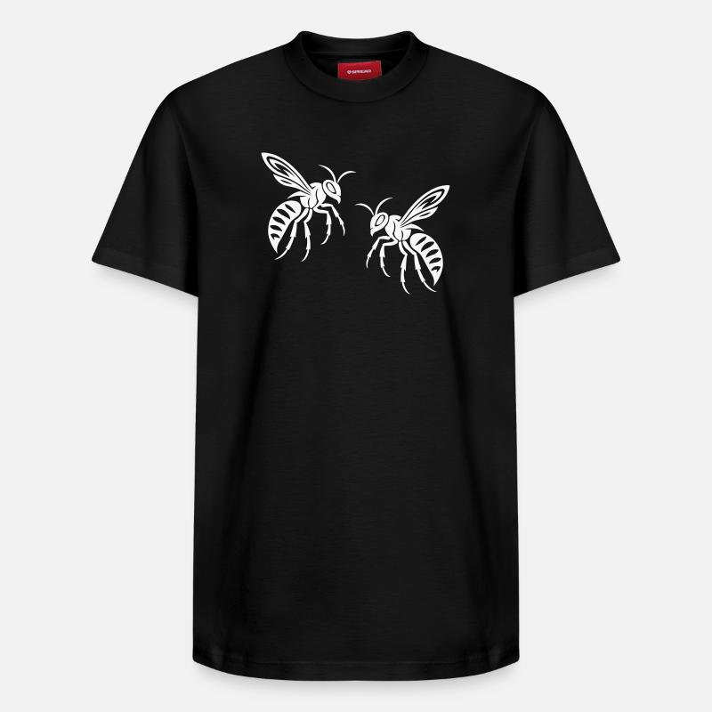 Guêpe abeille - T-shirt unisexe décontracté en coton Supima – de SPREAD - noir