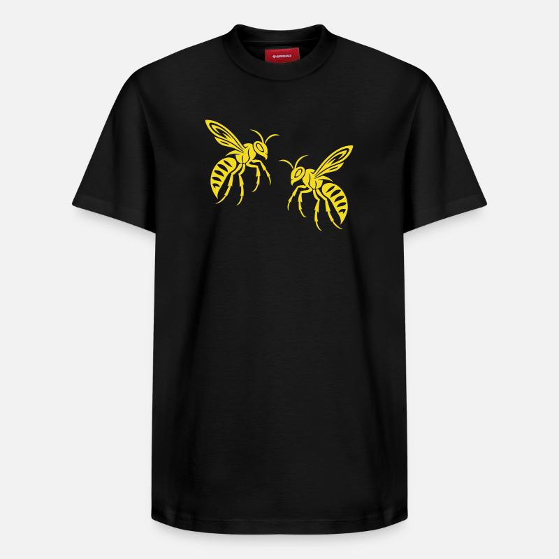 Bee Wasp - Relaxed Unisex Supima Cotton T-Shirt – by SPREAD - black