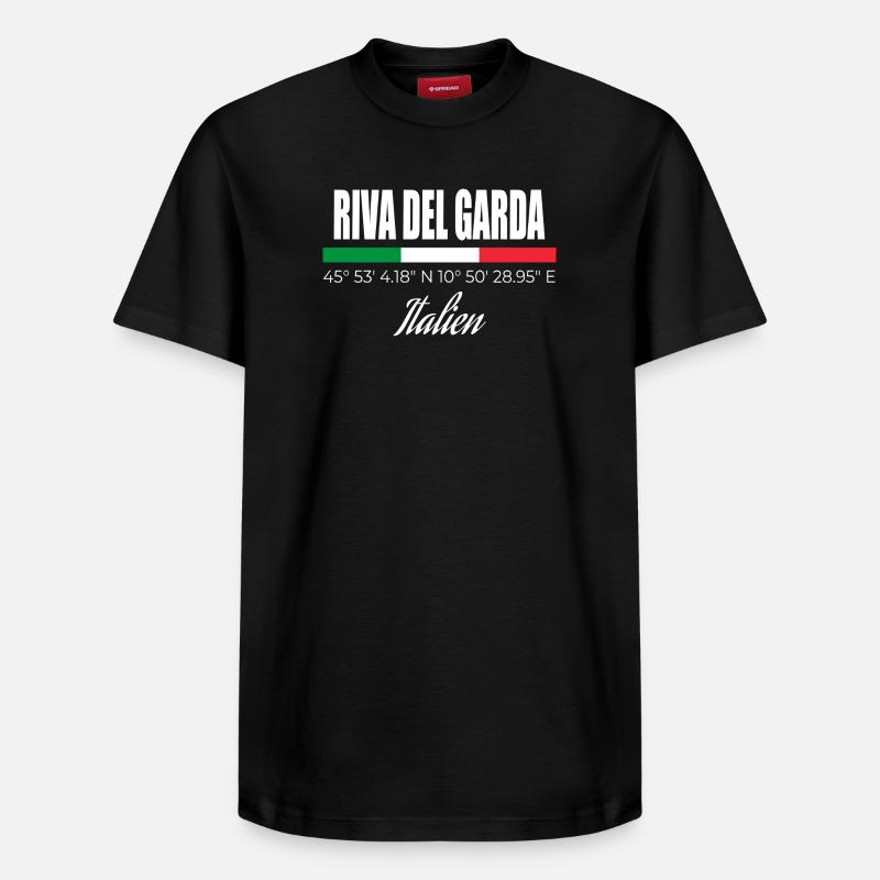 Riva del Garda - T-shirt unisexe décontracté en coton Supima – de SPREAD - noir