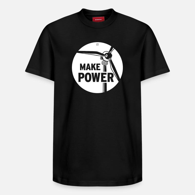 FAIRE DE LA PUISSANCE - T-shirt unisexe décontracté en coton Supima – de SPREAD - noir
