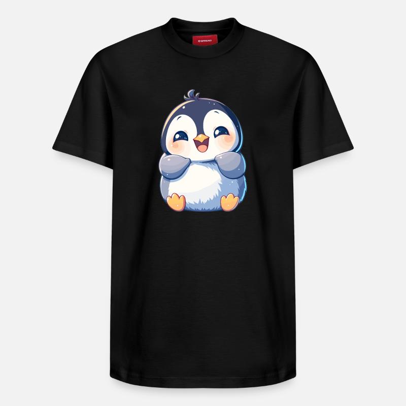 Pingouins Pingouin - T-shirt unisexe décontracté en coton Supima – de SPREAD - noir