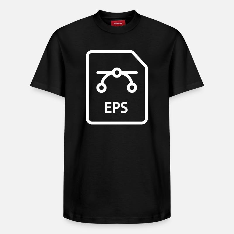 Fichier EPS - T-shirt unisexe décontracté en coton Supima – de SPREAD - noir