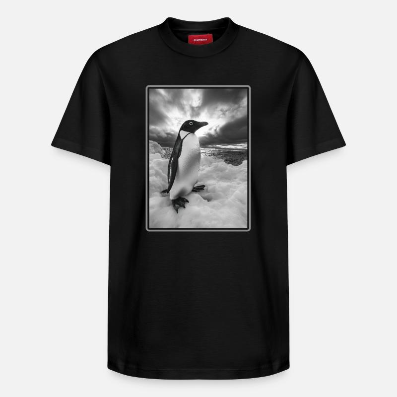 Pingouins Pingouin - T-shirt unisexe décontracté en coton Supima – de SPREAD - noir