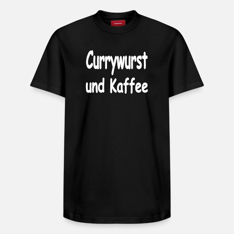 Currywurst - Relaxed Unisex Supima Cotton T-Shirt – von SPREAD - Schwarz