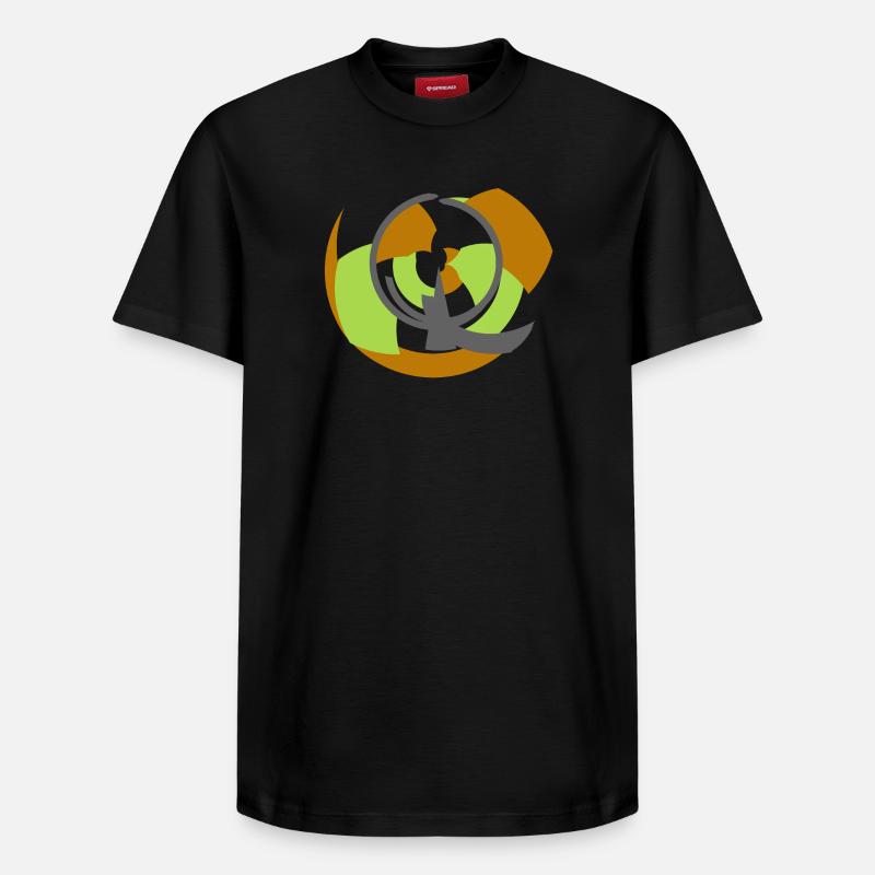Orbite spirale Géométrie abstraite - T-shirt unisexe décontracté en coton Supima – de SPREAD - noir
