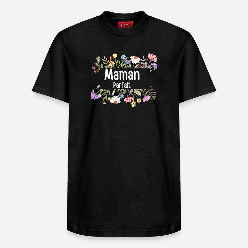 Perfekte Blumenmutter - Relaxed Unisex Supima Cotton T-Shirt – von SPREAD - Schwarz