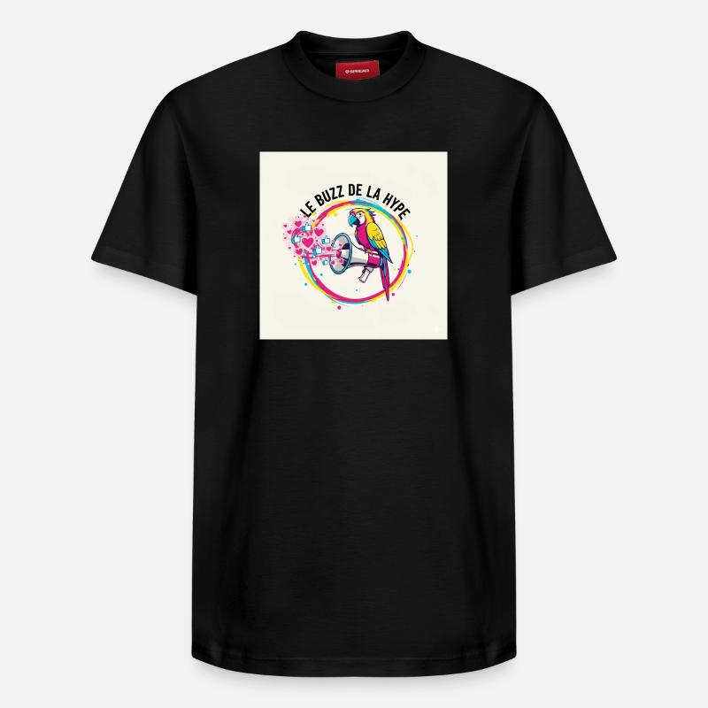 Perroquet Buzz  - T-shirt unisexe décontracté en coton Supima – de SPREAD - noir