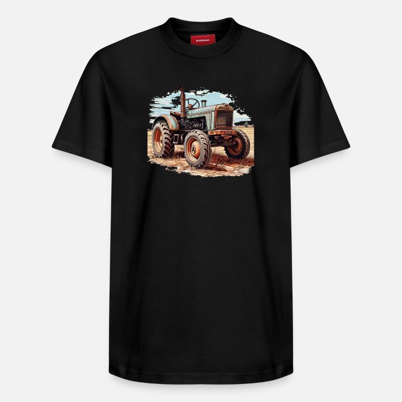 Traktor - Relaxed Unisex Supima Cotton T-Shirt – von SPREAD - Schwarz