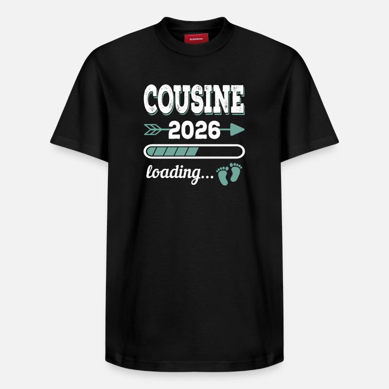 Cousine 2026 Loading Große Cousine - Relaxed Unisex Supima Cotton T-Shirt – von SPREAD - Schwarz