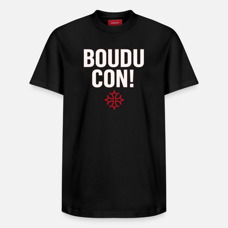 Boudu con ! - T-shirt unisexe décontracté en coton Supima – de SPREAD - noir