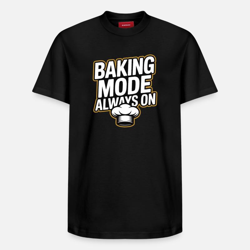 Baking Mode - Backmodus Immer An - Relaxed Unisex Supima Cotton T-Shirt – von SPREAD - Schwarz