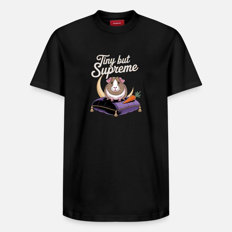 Minuscule mais cochon d’Inde - T-shirt unisexe décontracté en coton Supima – de SPREAD - noir