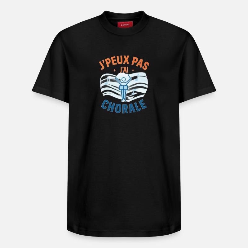 J'peux pas j'ai chorale - T-shirt unisexe décontracté en coton Supima – de SPREAD - noir