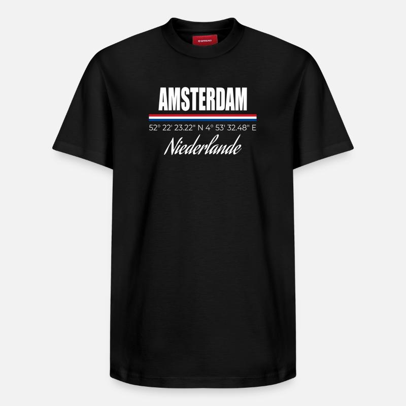 Amsterdam - T-shirt unisexe décontracté en coton Supima – de SPREAD - noir