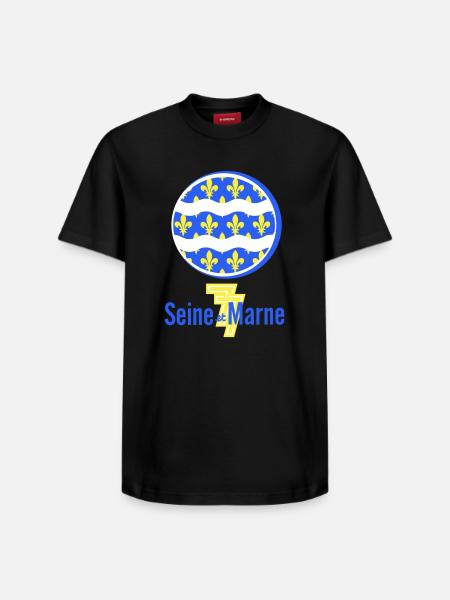 Logo Seine et Marne 77 - Relaxed Unisex Supima Cotton T-Shirt – by SPREAD - black