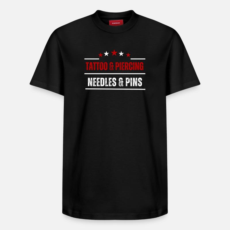 Aiguilles & Épingles Étoiles - T-shirt unisexe décontracté en coton Supima – de SPREAD - noir