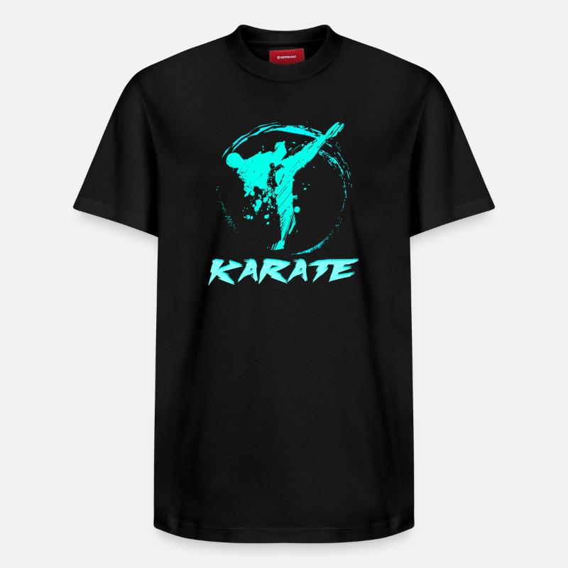 Karaté - T-shirt unisexe décontracté en coton Supima – de SPREAD - noir