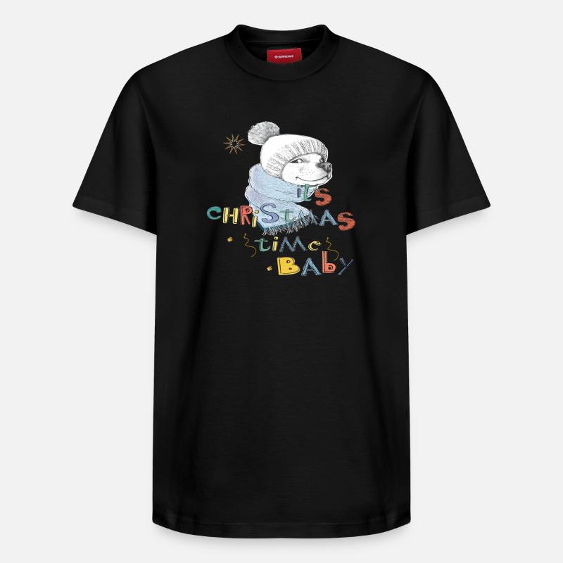 Noël - T-shirt unisexe décontracté en coton Supima – de SPREAD - noir