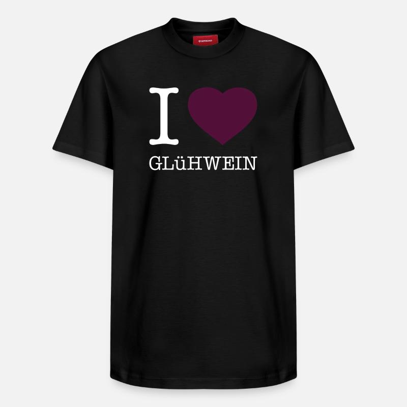 J’adore le vin chaud - T-shirt unisexe décontracté en coton Supima – de SPREAD - noir