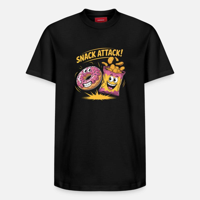 Collations rétro - T-shirt unisexe décontracté en coton Supima – de SPREAD - noir