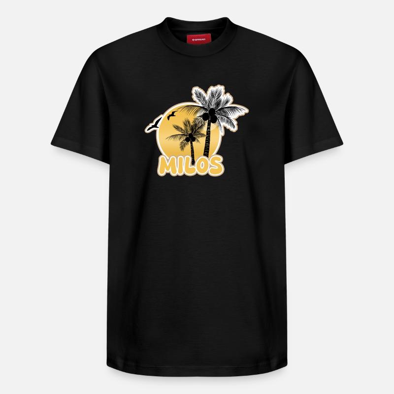 Cadeau pour Milos - T-shirt unisexe décontracté en coton Supima – de SPREAD - noir