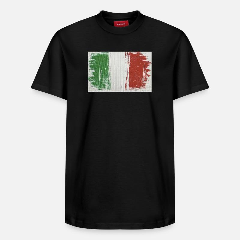 Conception italienne - T-shirt unisexe décontracté en coton Supima – de SPREAD - noir