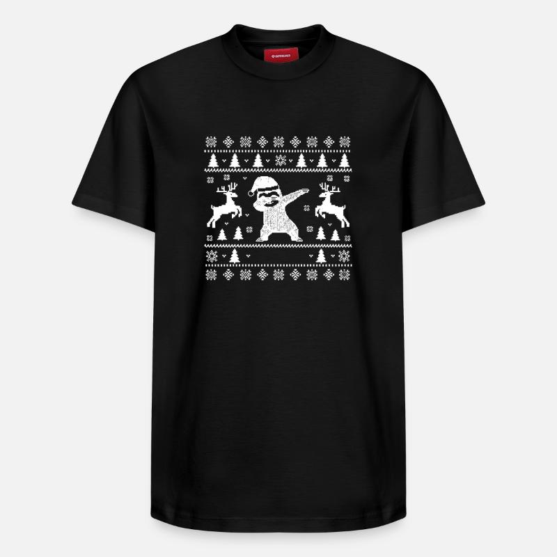 Dabbing Sloth Art de Noël - T-shirt unisexe décontracté en coton Supima – de SPREAD - noir