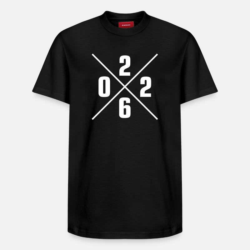 2026 - T-shirt unisexe décontracté en coton Supima – de SPREAD - noir