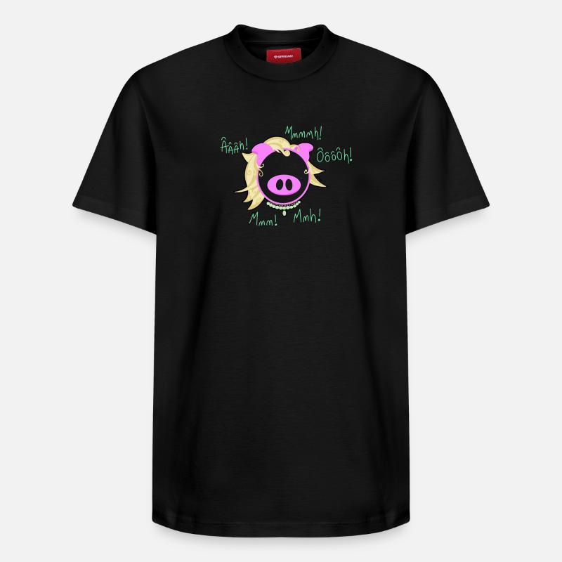 Cochon Glam’ Explosion - T-shirt unisexe décontracté en coton Supima – de SPREAD - noir