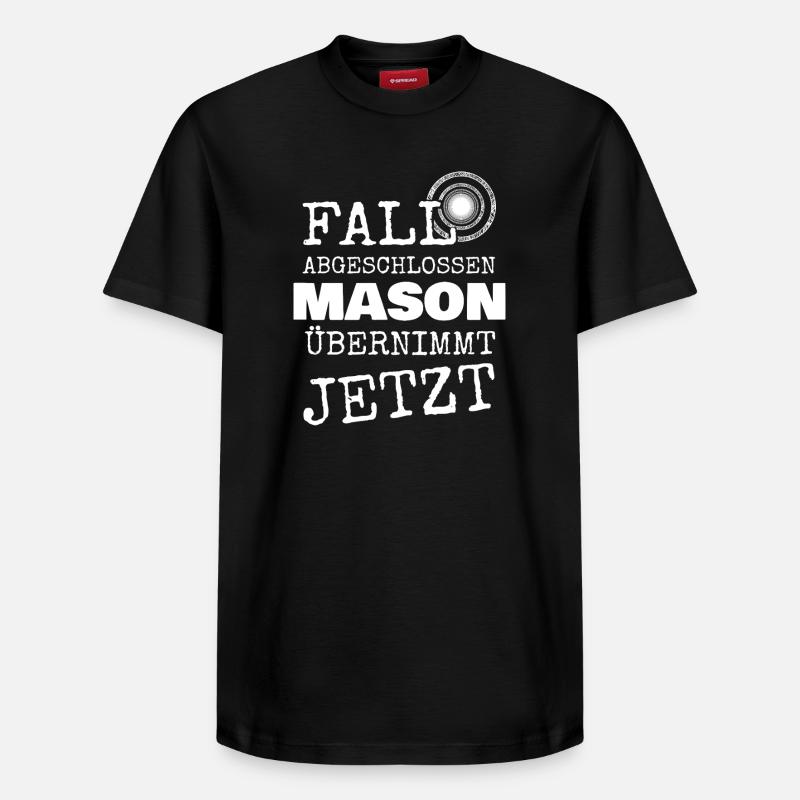 Maçon - T-shirt unisexe décontracté en coton Supima – de SPREAD - noir