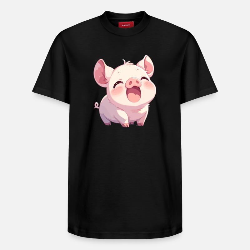 Cochon Cochon - T-shirt unisexe décontracté en coton Supima – de SPREAD - noir