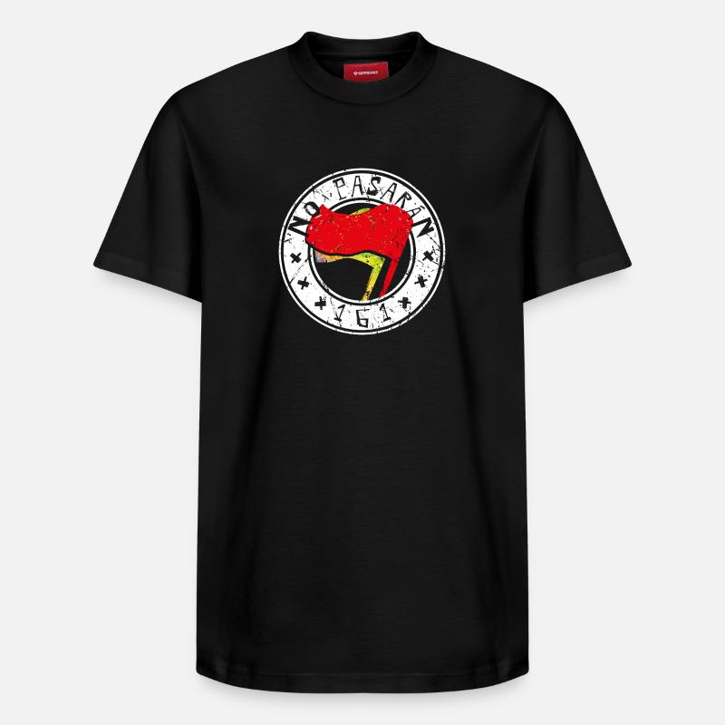 Non Pasaran 161 - T-shirt unisexe décontracté en coton Supima – de SPREAD - noir