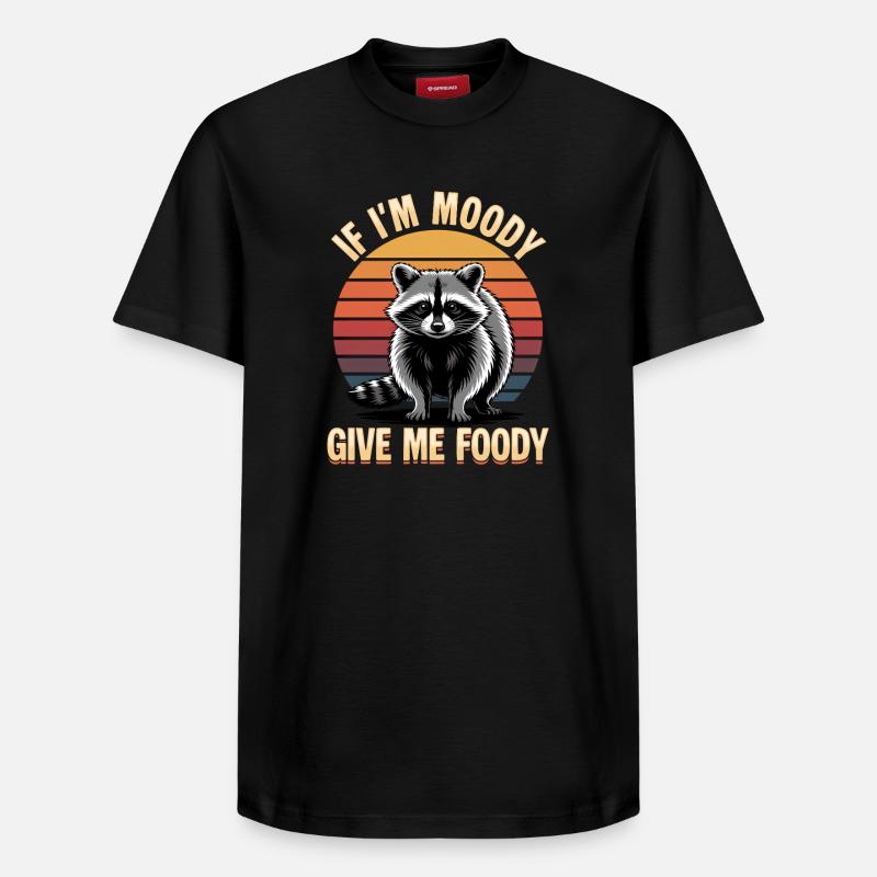 Drôle de raton laveur - T-shirt unisexe décontracté en coton Supima – de SPREAD - noir