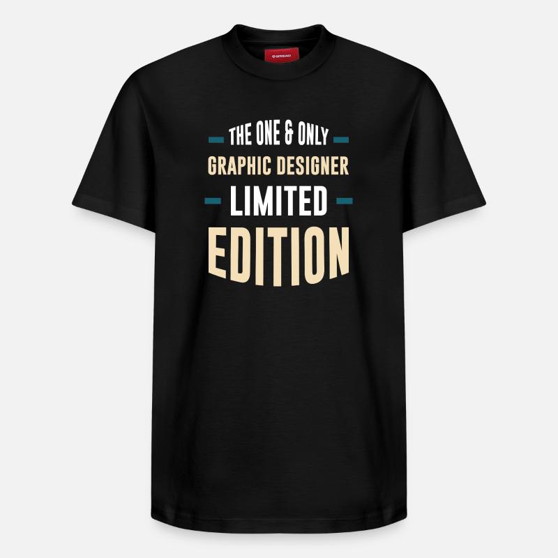 Conception graphique en édition limitée - T-shirt unisexe décontracté en coton Supima – de SPREAD - noir