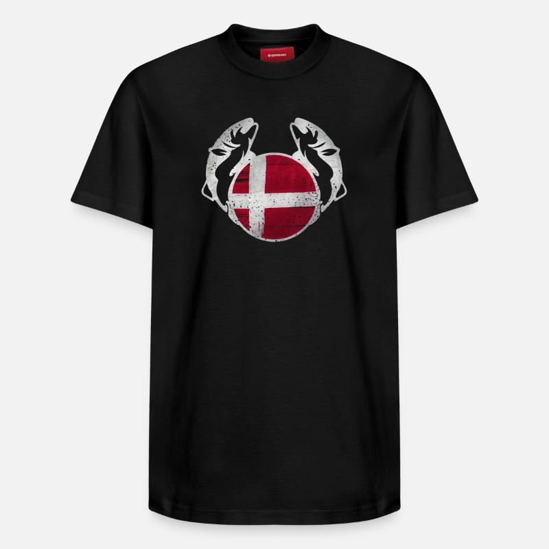 Danemark Pêche - T-shirt unisexe décontracté en coton Supima – de SPREAD - noir