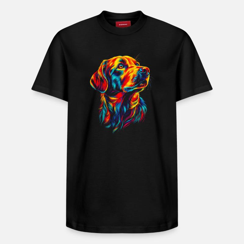 Chiens - T-shirt unisexe décontracté en coton Supima – de SPREAD - noir