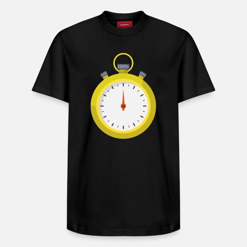 Chronomètre - T-shirt unisexe décontracté en coton Supima – de SPREAD - noir