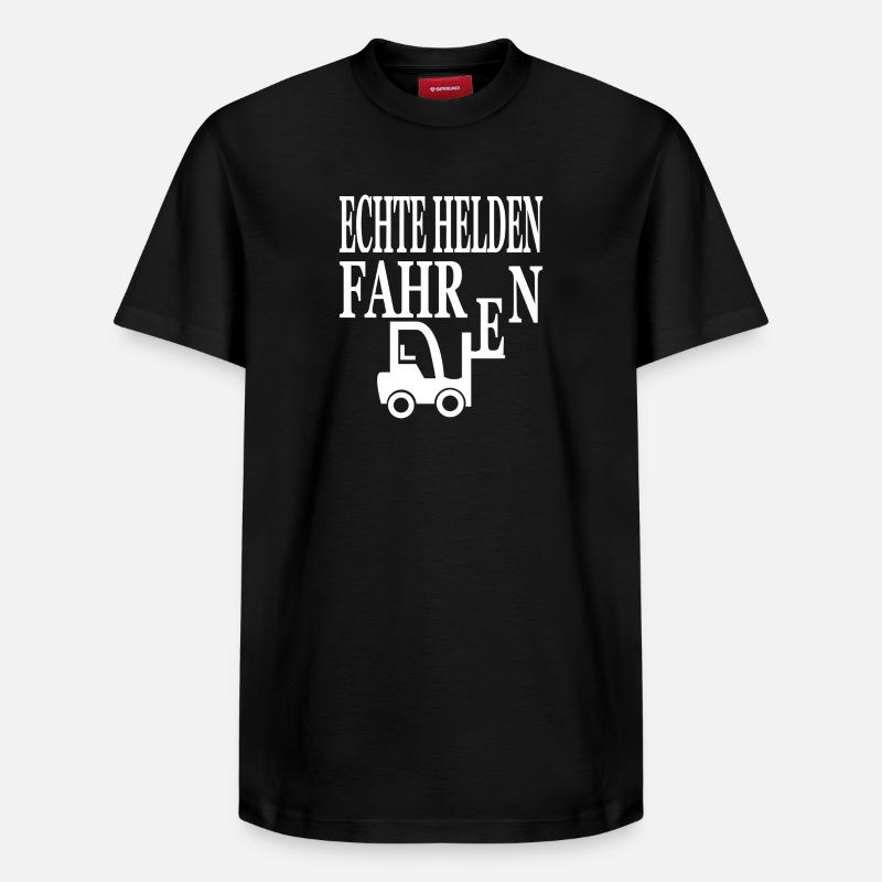 Chariot élévateur - T-shirt unisexe décontracté en coton Supima – de SPREAD - noir