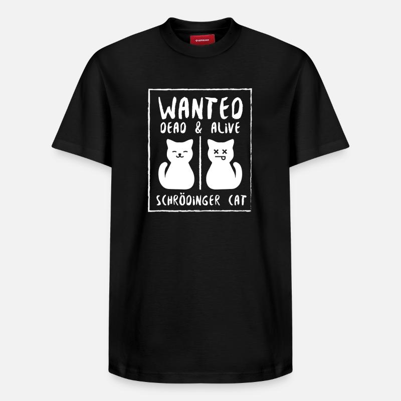 Le chat de Schrödinger - T-shirt unisexe décontracté en coton Supima – de SPREAD - noir