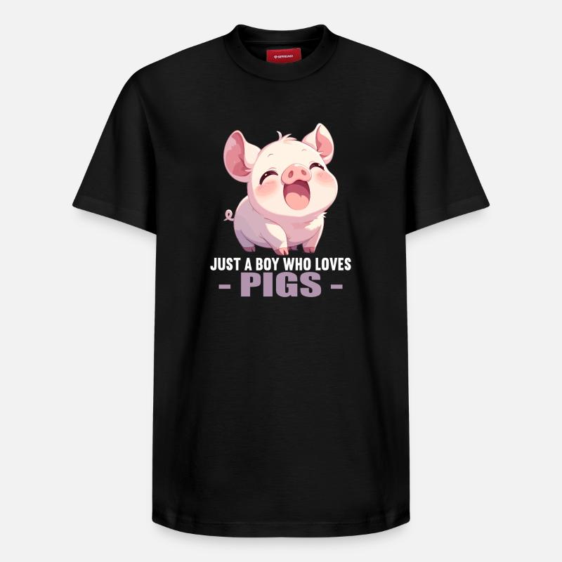Cochon Cochon - T-shirt unisexe décontracté en coton Supima – de SPREAD - noir