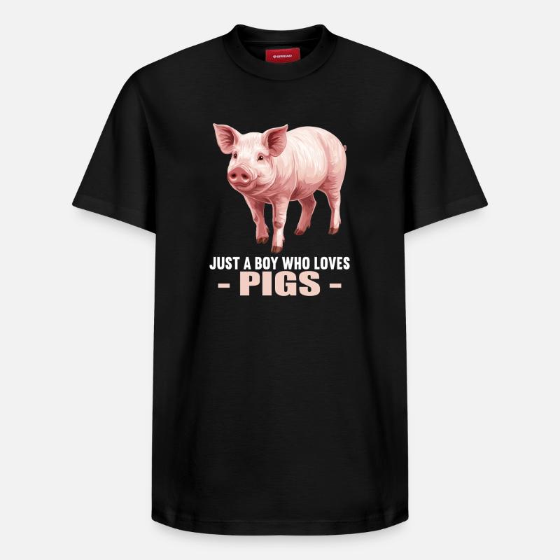 Cochon Cochon - T-shirt unisexe décontracté en coton Supima – de SPREAD - noir